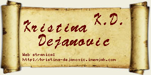 Kristina Dejanović vizit kartica